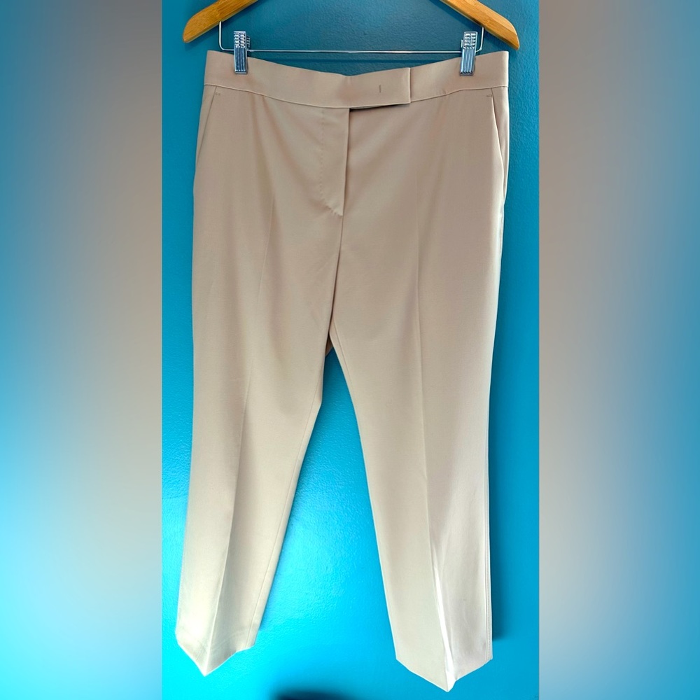MaxMara Made in Italy Pure New Wool Women’s Dress Slacks Beige Size 40 US10 EUC